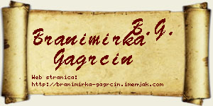 Branimirka Gagrčin vizit kartica